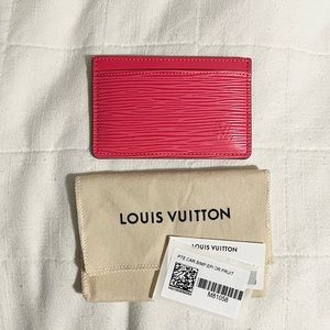 New LV epi card holder Dragon Fruit